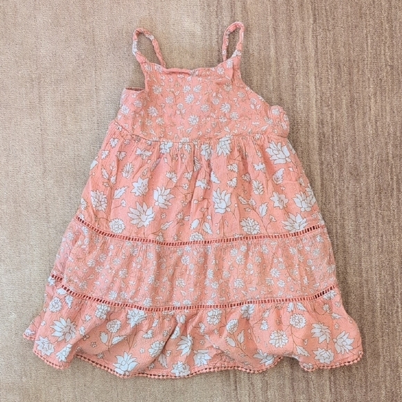 Cat & Jack Other - Cat & Jack 3T Peach Floral Dress